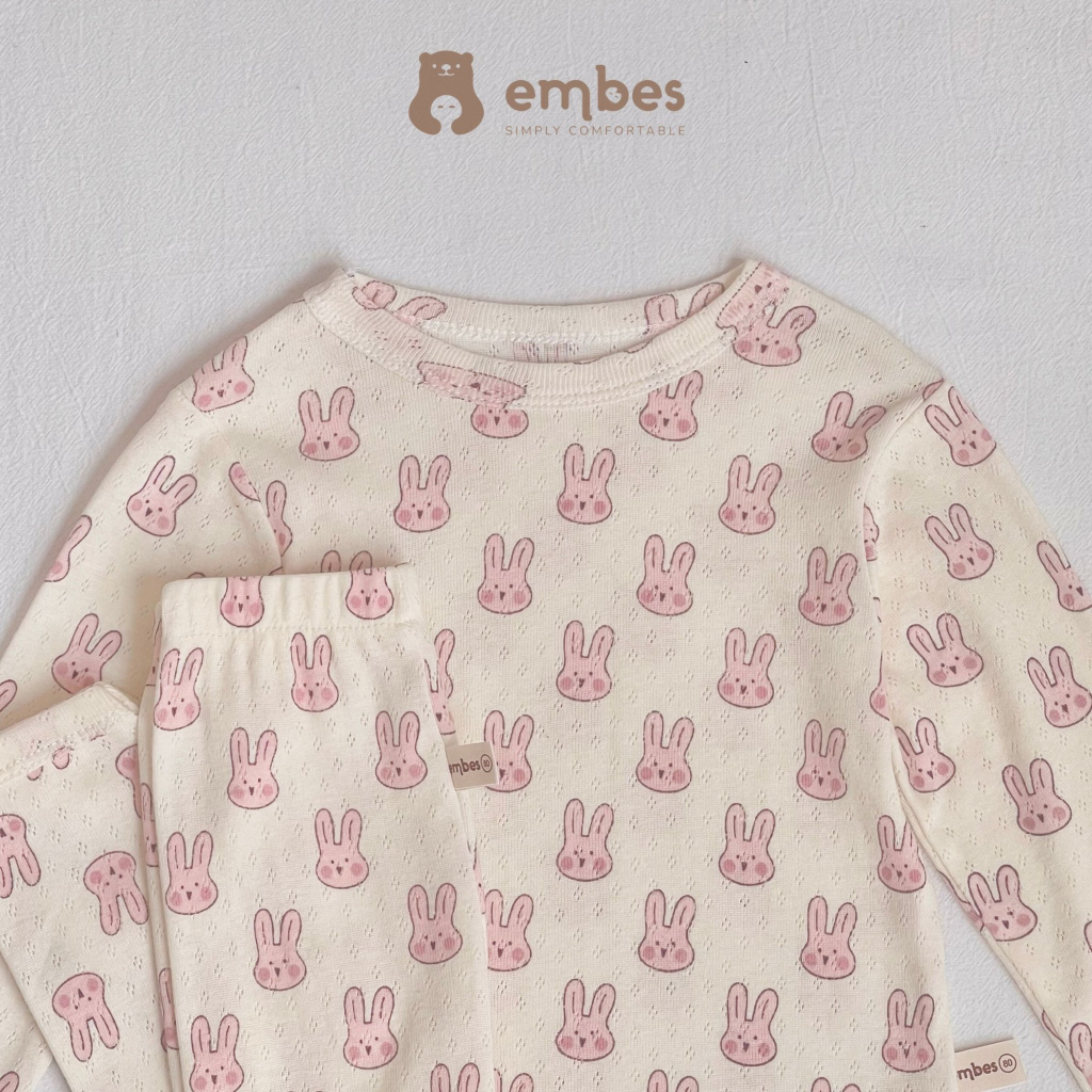 Embes - Bộ thu đông cho bé gái, bộ dài tay cho bé gái