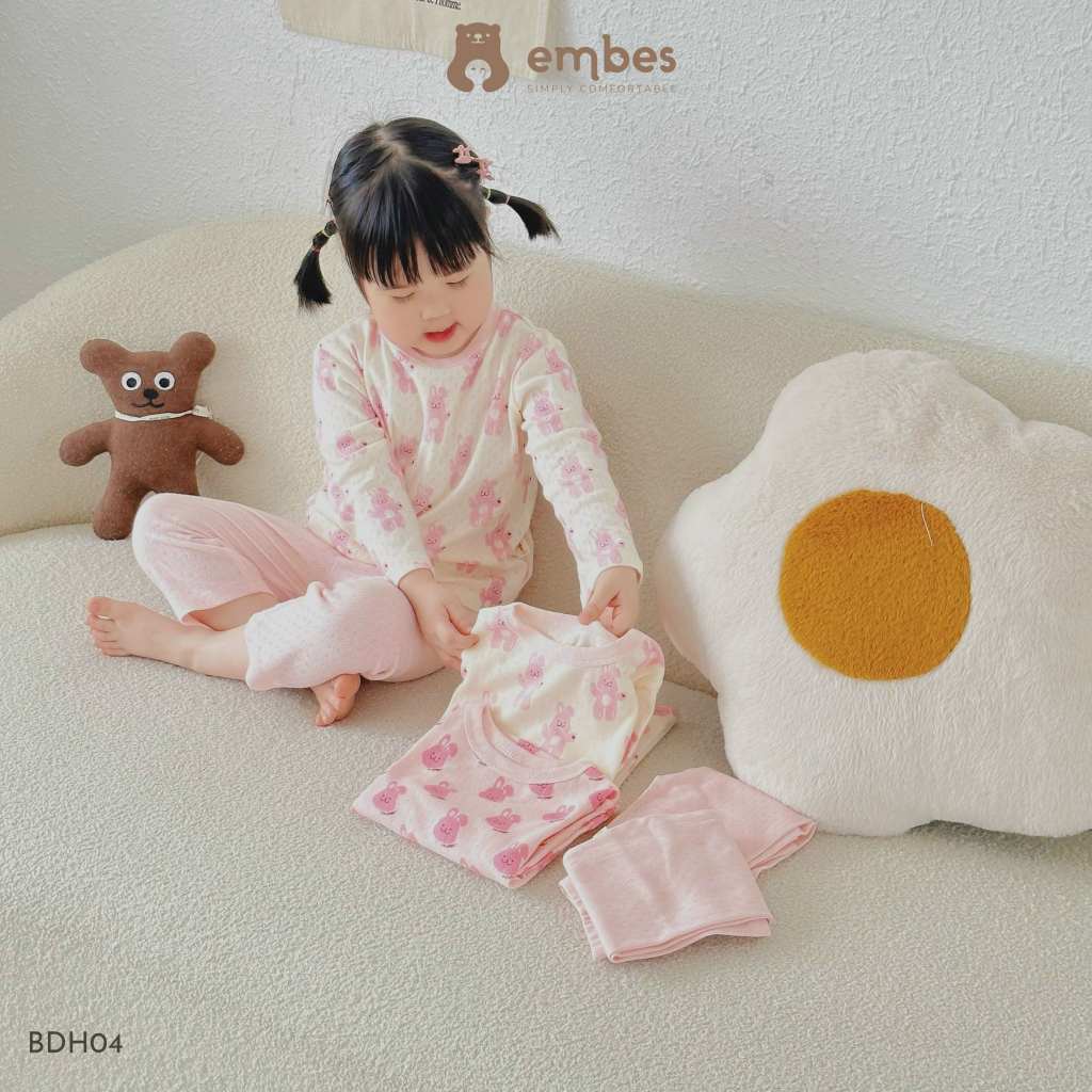 Embes - Bộ thu đông cho bé gái, bộ dài tay cho bé gái