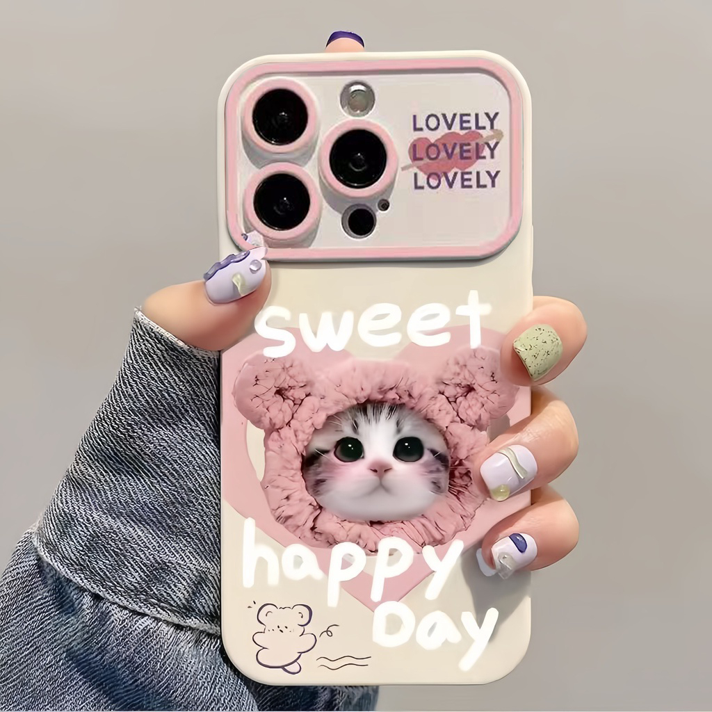 Ốp lưng iphone Ốp Điện Thoại Mèo sweet chống sốc Dành Cho iphone13promax/12/Xs/11/7/8/Plus/Mini/ProMax st1025