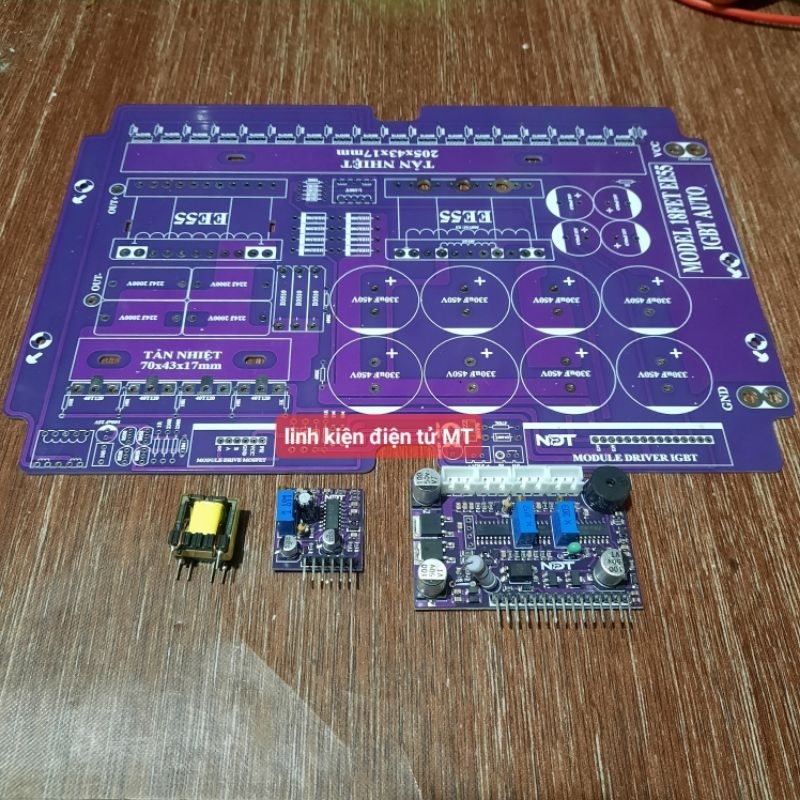 Board mạch 18fet IGBT auto, bo lái chạy bằng MCU, có Citi dòng