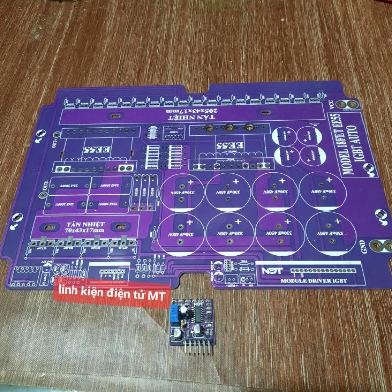 Board mạch 18fet IGBT auto, bo lái chạy bằng MCU, có Citi dòng