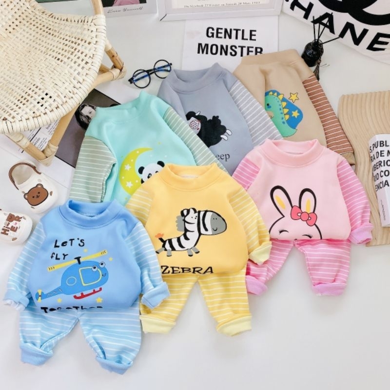 Bộ Dài Tay nỉ Bông cho bé