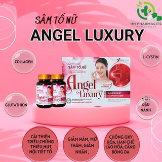COLAGEN SÂM TỐ NỮ ANGEL LUXURY cải thiện triệu chứng thiếu hụt nội tiết bổ sung colagen làm đẹp da sáng min hộp 2 lọ 60v