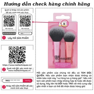 Bộ 2 cọ REAL TECHNIQUES mini expert face multitask foundation blush cheek