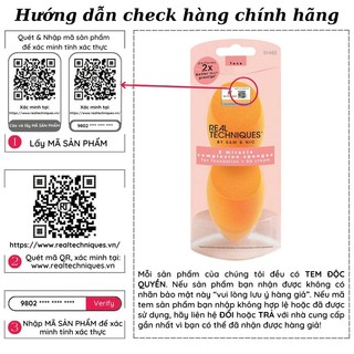 Set 2 mút tán nền real techniques 2 miracle complexion sponge
