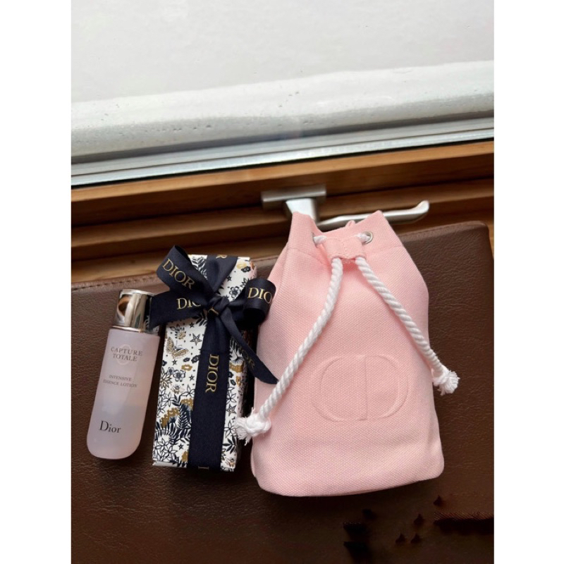 Túi vải DIOR hồng - Tách set