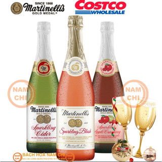 NƯỚC ÉP TÁO LÊN MEN CÓ GA MARTINELLI'S SPARKLING APPLE CRANBERRY JUICE 750ML (CHUẨN COSTCO USA) UỐNG CỰC NGON Không Cồn
