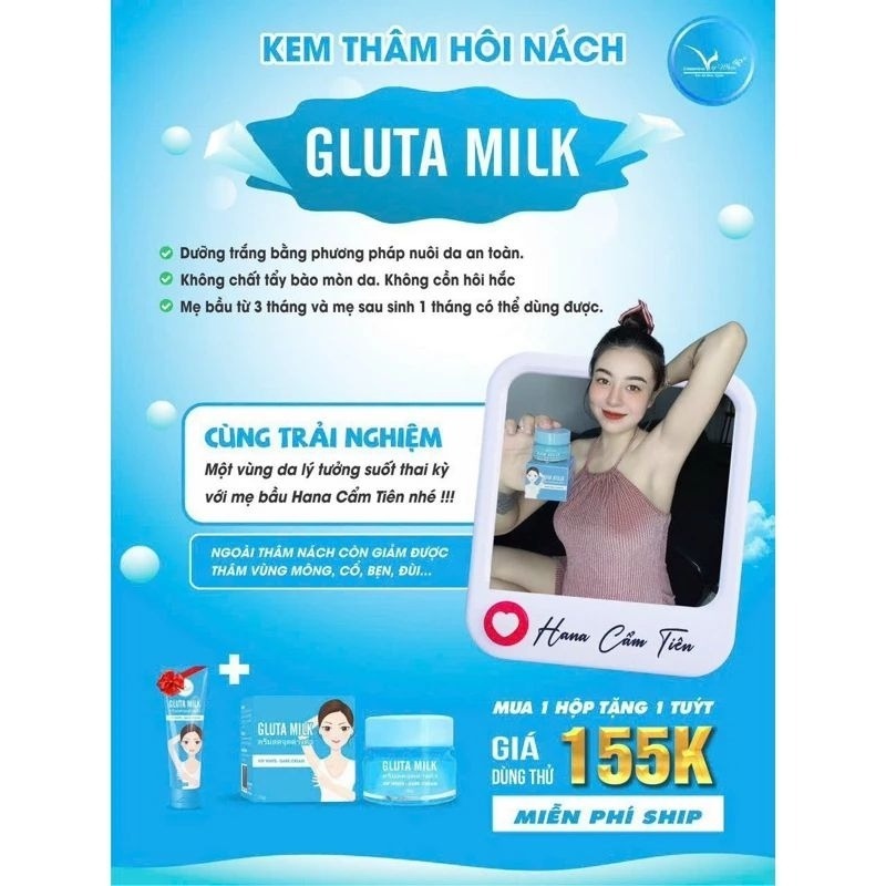Kem Thâm Gluta Milk Thái Lan Mua 1 Tặng Thêm 1