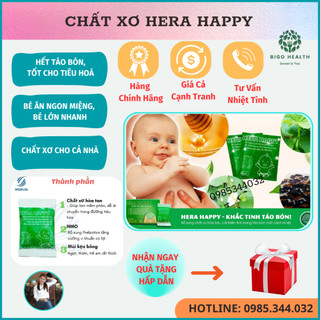 Chất Xơ Hera Happy Hỗ Trợ Tiêu Hoá. Cho Đường Ruột Khoẻ Mạnh. Hết Táo Bón. Chất Xơ Cho Cả Nhà