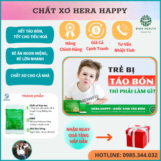COMBO 2 hộp Chất Xơ Hera Happy giúp hết Táo Bón. Hỗ Trợ Tiêu Hoá.  Giúp Bé Lớn Nhanh [Chính Hãng]