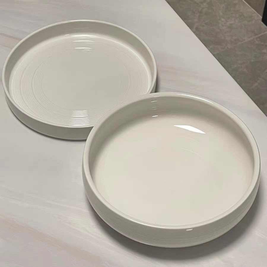 Bát sứ tròn trắng, bát đĩa decor