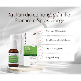 Xịt giảm ho, dịu họng nhanh chóng Pranarom BIO Spray Gorge 15ml