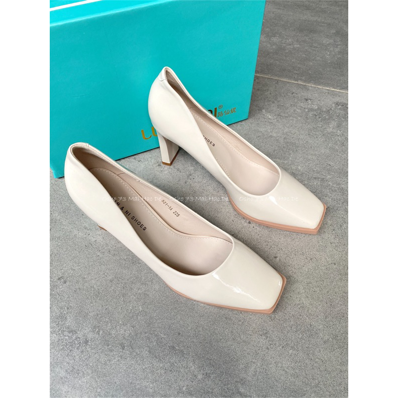 Giày Cao Gót Nữ Cao Cấp OSHO Thiết Kế Mũi Vuông, Ôm Chân Tôn Dáng, Chất Da Bóng Dễ Vệ Sinh 521-1