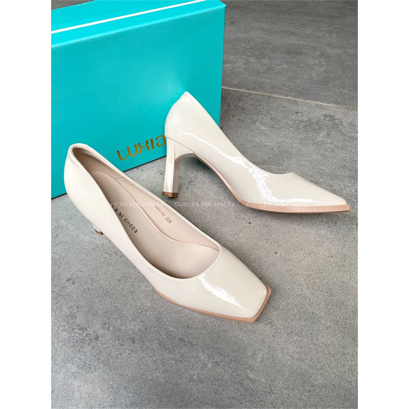 Giày Cao Gót Nữ Cao Cấp OSHO Thiết Kế Mũi Vuông, Ôm Chân Tôn Dáng, Chất Da Bóng Dễ Vệ Sinh 521-1