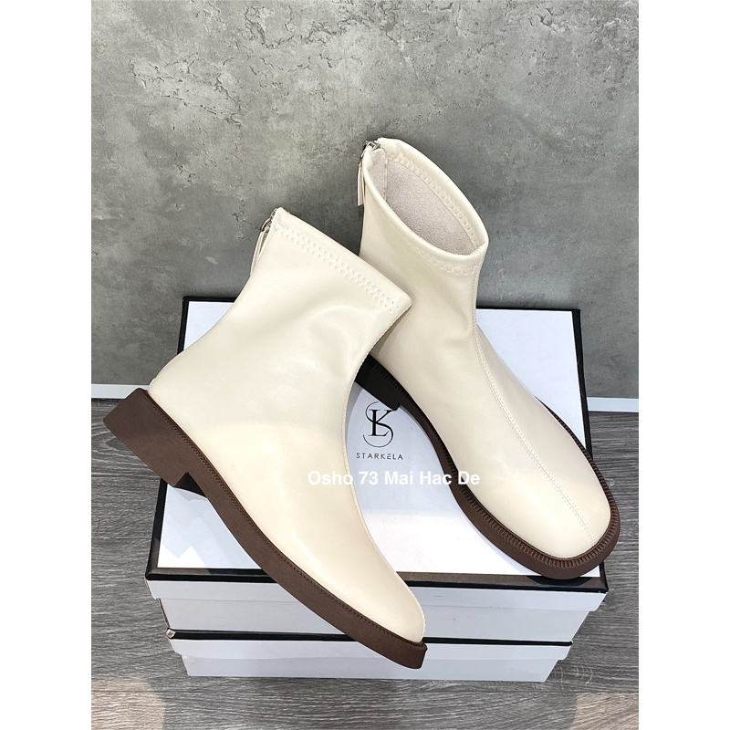 Boot Nữ Cao Cấp OSHO Thiết Kế Mũi Vuông , Ôm Chân Tôn Dáng, Chất Da Bò Dễ Vệ Sinh 2297-1