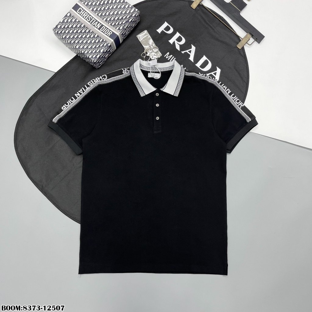 🔥Hot🔥Áo polo Dior phối cổ thêu vai thiết kế hot trend Nam nữ New 2023