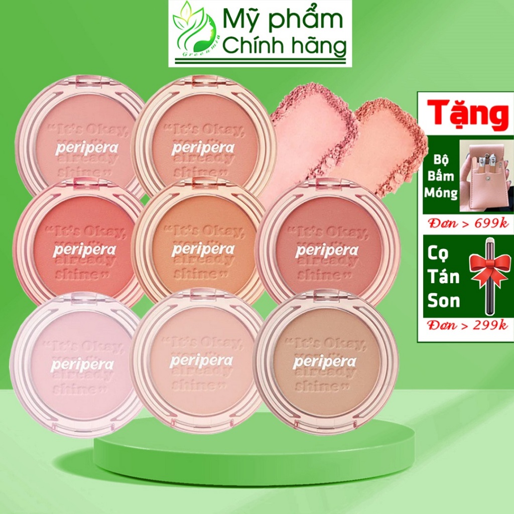 Phấn Má Hồng Peripera Pure Blushed Sunshine Cheek Pastel Lavender Prize Pink CHÍNH HÃNG