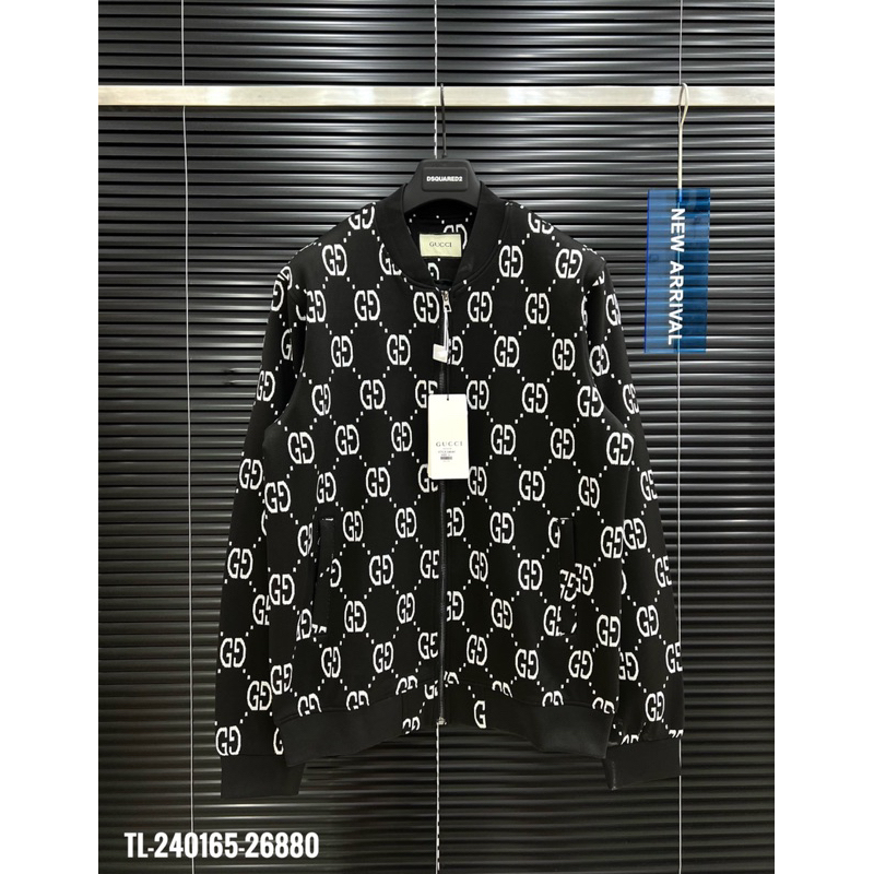 🔥Hot🔥Áo bomber Gucci monogram thiết kế hot trend Nam nữ New 2023