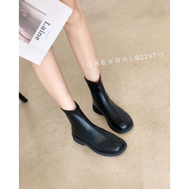 Boot Nữ Cao Cấp OSHO Thiết Kế Mũi Vuông , Ôm Chân Tôn Dáng, Chất Da Bò Dễ Vệ Sinh 2297-1