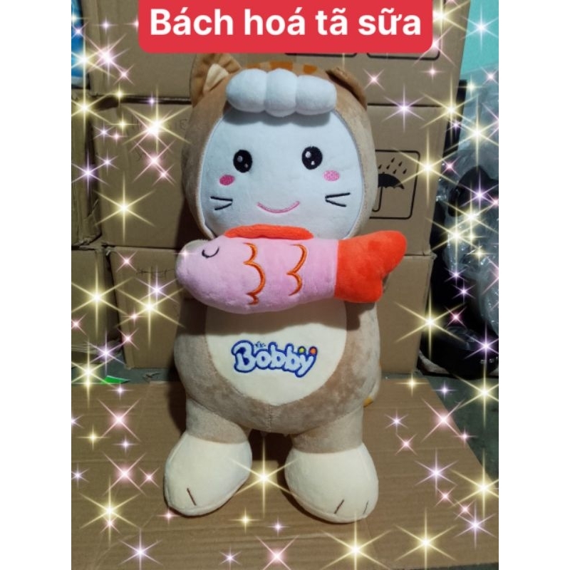 Gấu bông cho bé gấu mèo ôm cá