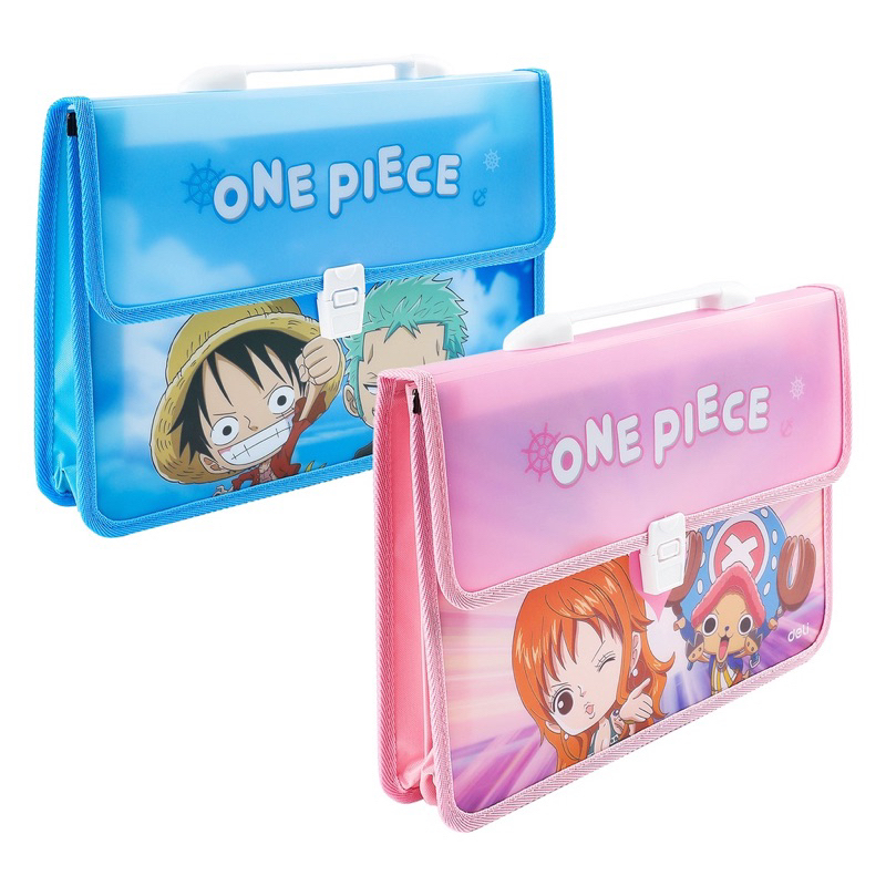 Cặp nhựa Deli One Piece F621 xanh