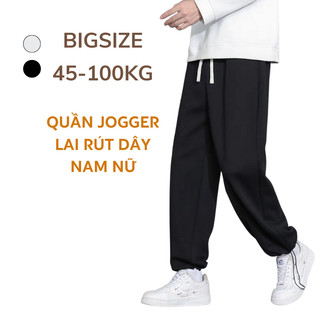 40-100kg quần jogger dây rút thời trang bigsize nam nữ unisex mặc được 2 kiểu