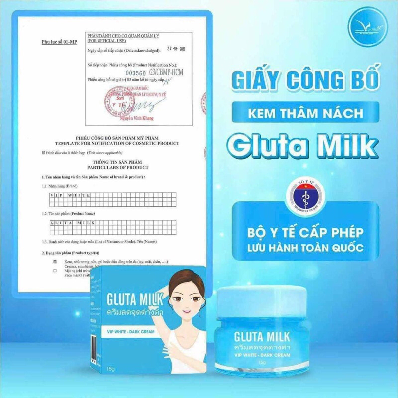 [Chính hãng] Kem nách Gluta Milk