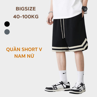40-105kg Quần Short Line Unisex nam/nữ thời trang Sói Store bigsize