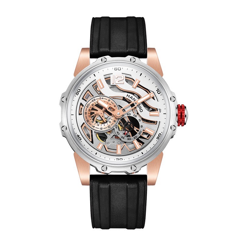 Đồng Hồ Nam Hanboro HBR 8853 dây silicone