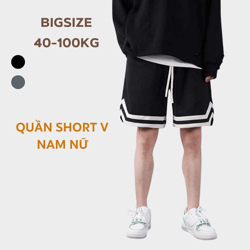 40-100kg Quần Nam Nữ Short-V nam nữ thời trang Sói Store bigsize