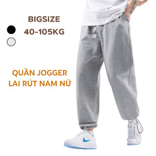 40-105Kg Quần Nam Nữ dây rút thời trang Bigsize Sói Unisex Jogger thu đông