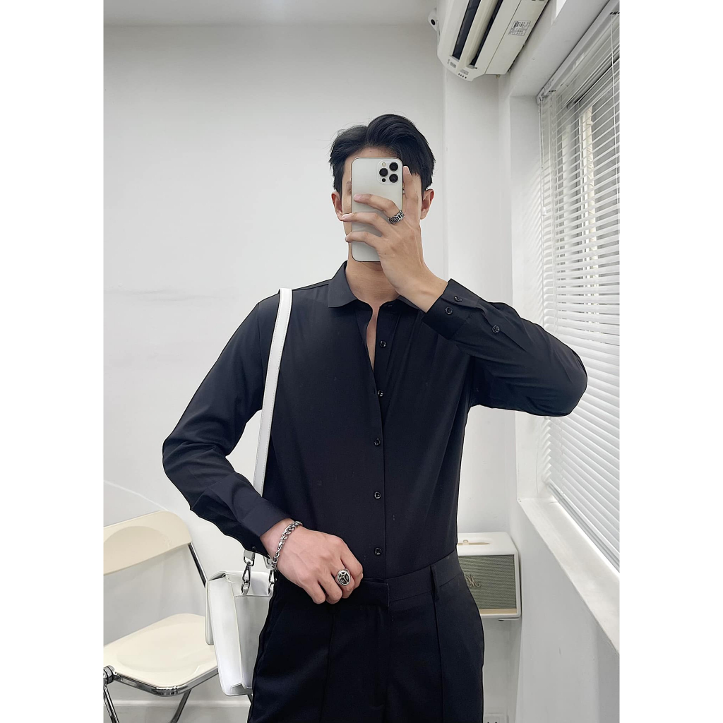 ÁO SƠ MI FORM ÔM- CHUOTCONG M8601