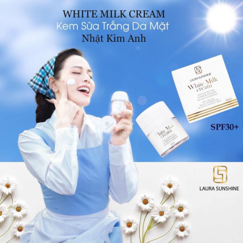 Kem sữa trắng da mặt ban ngày LAURA SUNSHINE WHITE MILK CREAM