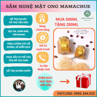 Hồng Sâm Nghệ Mật Ong Mamachue. Hỗ Trợ Dạ Dày. Đẹp Da. Tiêu Hoá Khoẻ. Giảm Nám Tàn Nhang. Mờ Thâm