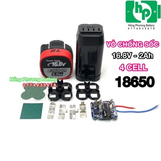 Vỏ mạch rongseng chống sốc 4s 16.8v-2ah 18650 chọt