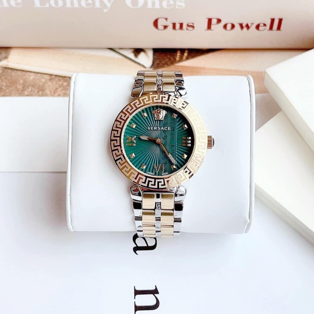 Đồng hồ nữ dây thép Versace Greca Icon Green VEZ600321