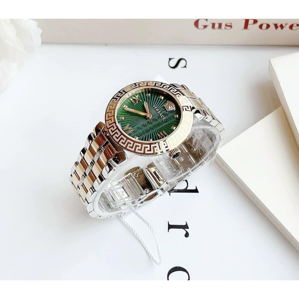 Đồng hồ nữ dây thép Versace Greca Icon Green VEZ600321