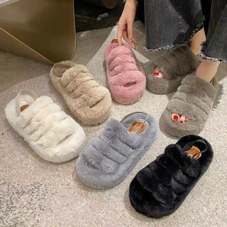 DÉP LÔNG NỮ ĐẾ 6CM QUAI 4 VÂN NGANG CÓ QUAI HẬU