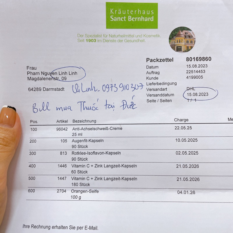 Viên Uống Calcium Tảo Biển Đỏ Sanct Bernhard - Calcium Lithothamnium - 120 viên