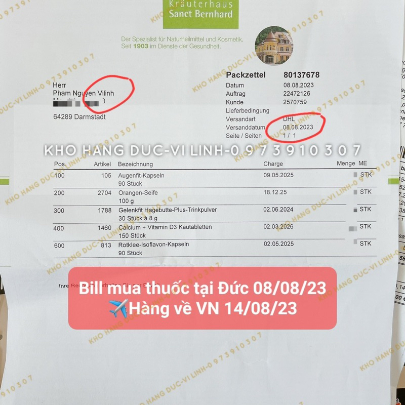 Viên Uống Calcium Tảo Biển Đỏ Sanct Bernhard - Calcium Lithothamnium - 120 viên