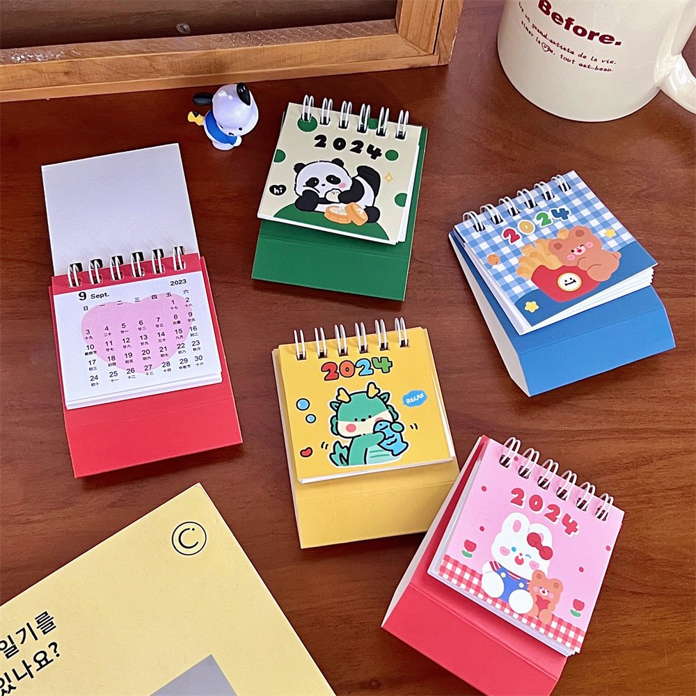 Lịch Để Bàn 2024 Mini Nhiều Hình Dễ Thương Cho Học Sinh/Văn Phòng