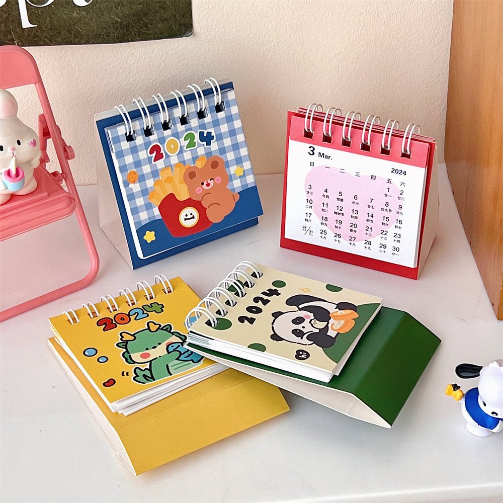 Lịch Để Bàn 2024 Mini Nhiều Hình Dễ Thương Cho Học Sinh/Văn Phòng