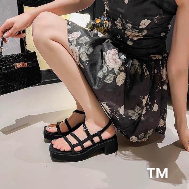 SANDAL CAO GÓT DÂY ĐẾ BÁNH MÌ SIÊU NHẸ CAO 7CM C102 - HACHI SHOES