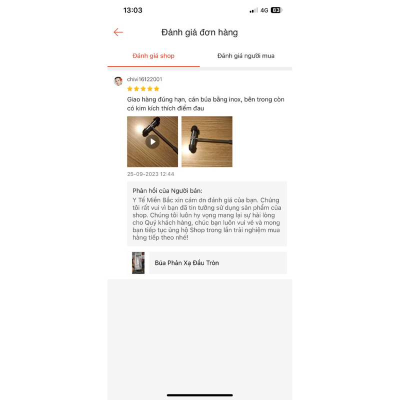 Búa Phản Xạ Đầu Tròn