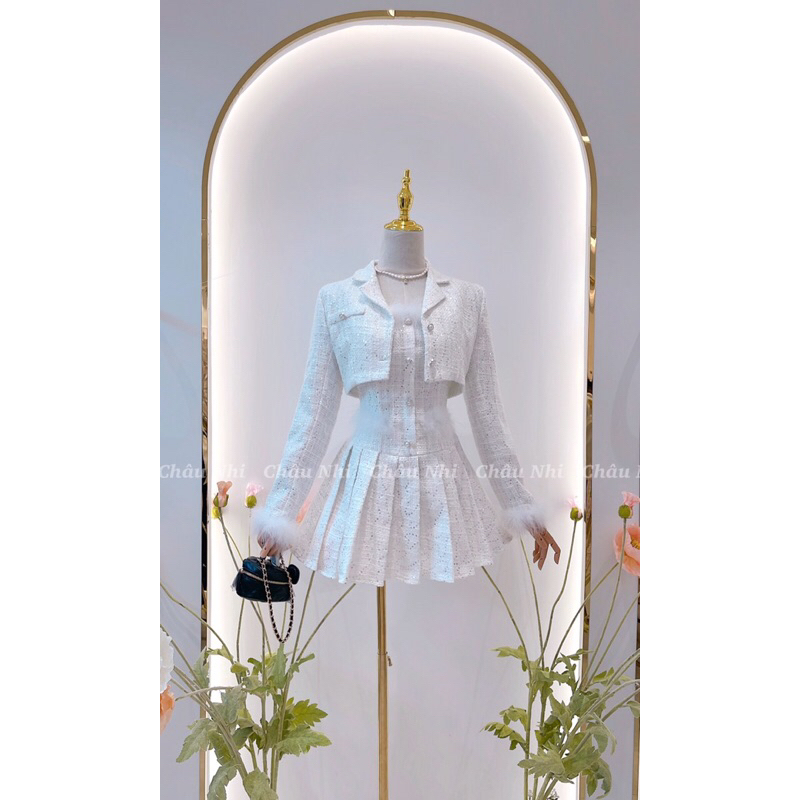 Set dạ viền lông