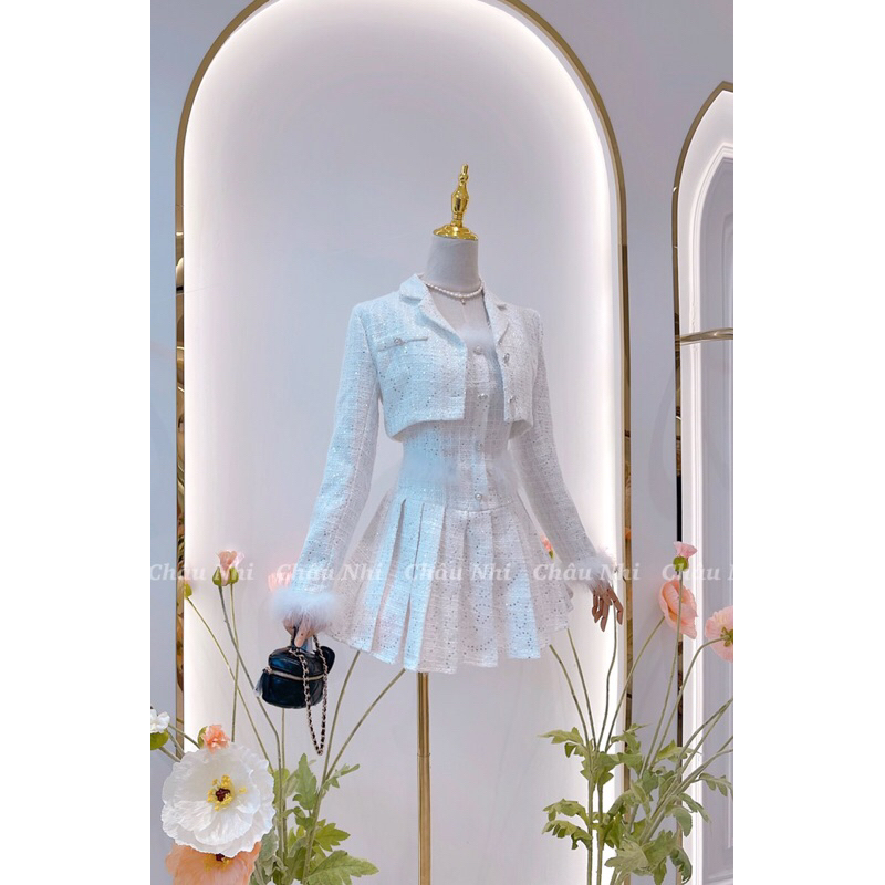 Set dạ viền lông