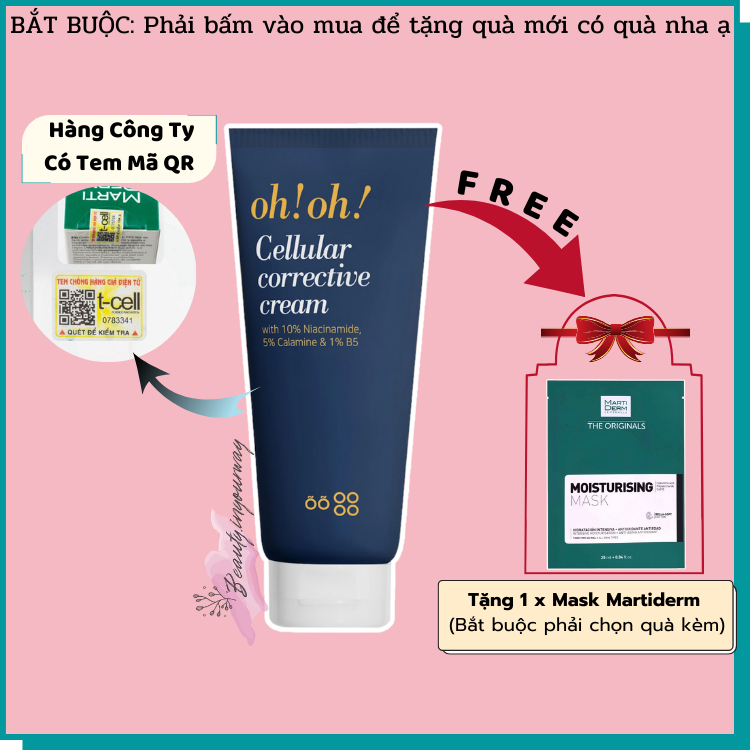 Kem Dưỡng Phục Hồi Da Tổn Thương Đa Năng oh!oh! Cellular Corrective Cream ohoh 30ml
