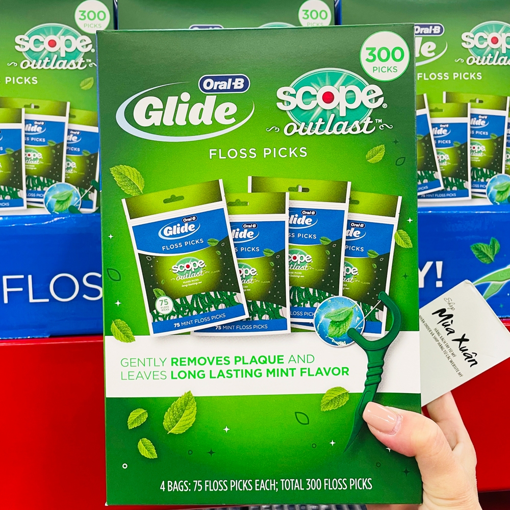 Tăm chỉ nha khoa Oral-B Glide Complete Floss Picks, 75 cái