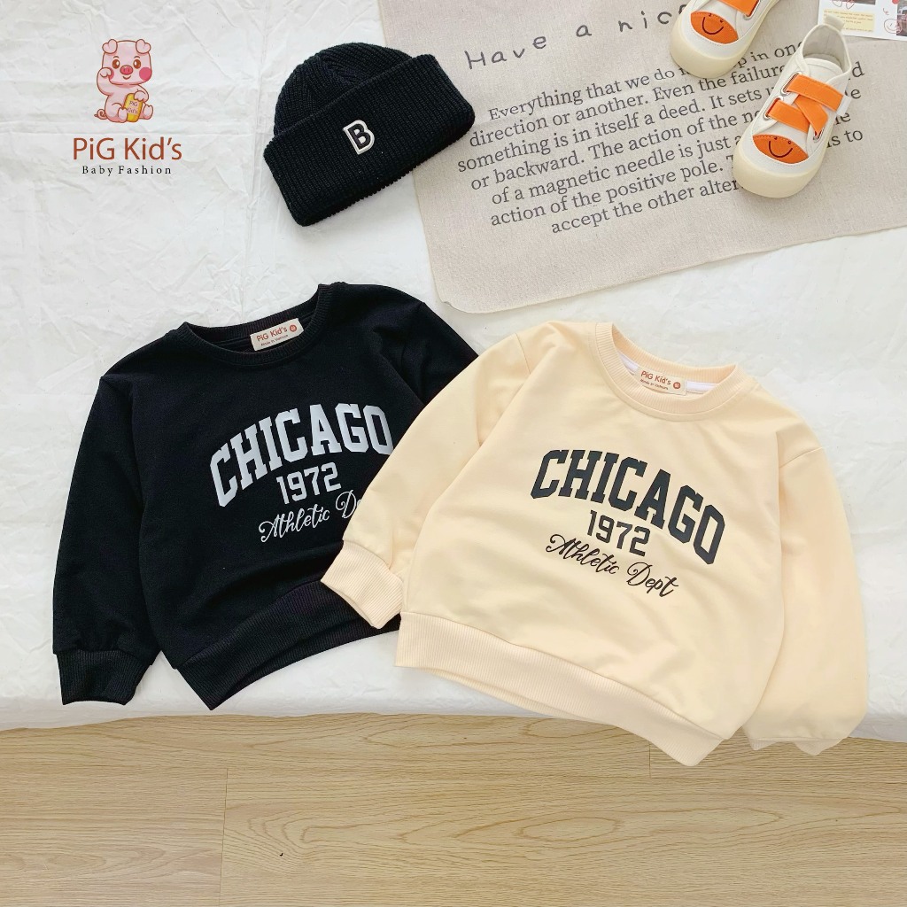 Bộ thu đông da cá thể thao unisex cho bé, bộ thu đông dài tay phong cách thể thao cho bé