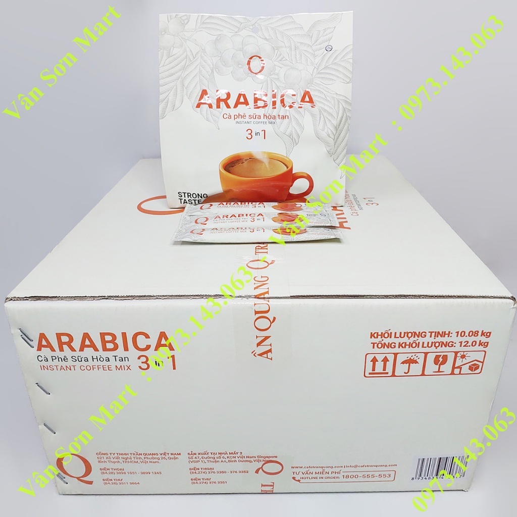 05 bịch cà phê sữa Arabica Trần Quang 480g